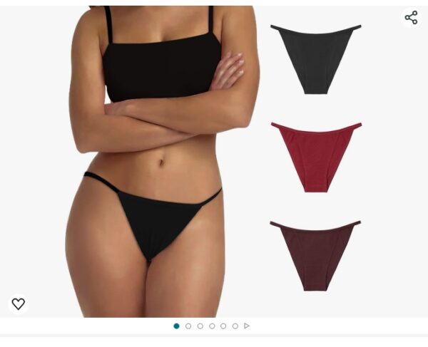 Size L, LEVAO Women's Bikini Panties Cotton Underwear, Plus Size High Cut String Ladies Cheeky Underwear Multipack | EZ Auction