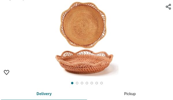 2Pack Small Wicker Bread Basket Handmade Food Serving Basket Woven Serving Candy Cake Display Basket Or Storage for Keys, Remote, Wall Basekt | EZ Auction