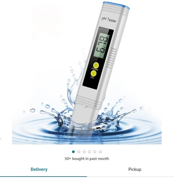 Digital PH Meter for Water, 0.01ph High Accuracy PH Pen Type PH Tester for Hydroponics, 0-14 PH Measurement Range Water Tester for Household Drinking, Pool and Aquarium, with ATC, Light Blue | EZ Auction