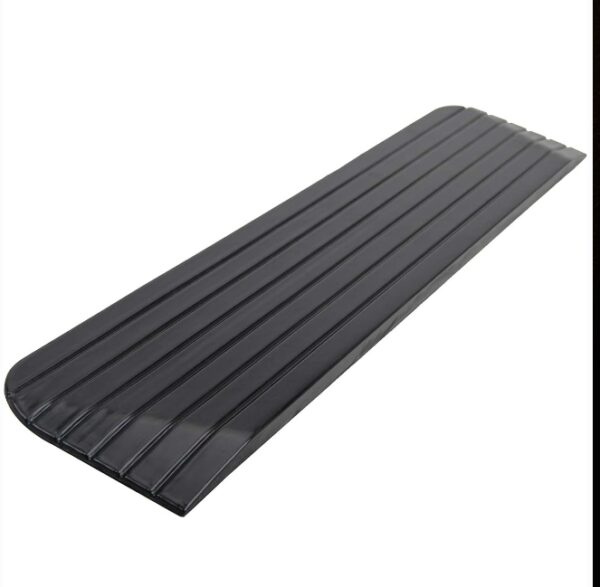 1" High Solid Rubber Threshold Ramp for Doorways Power Wheelchair Scooter 1 Pack 43.3" x 8" x 1"(H) (1" Rise, 1 Pack-Black) | EZ Auction