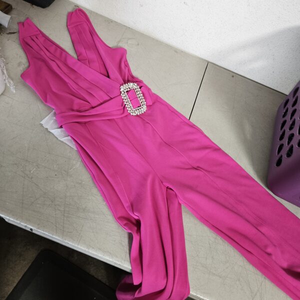 SIZE S* FASHIONNOVA High Class Society Jumpsuit - Magenta | EZ Auction