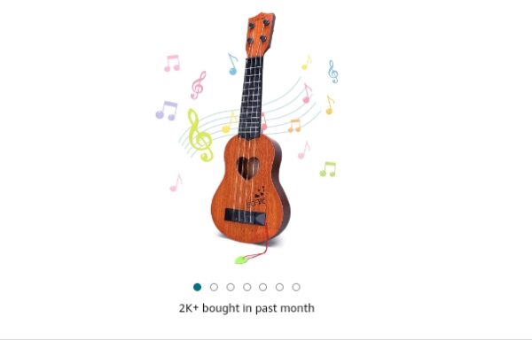 YEZI Kids Toy Classical Ukulele Guitar Musical Instrument, Brown | EZ Auction