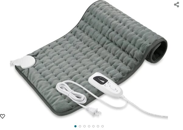 Heating Pad - Electric Heating Pads - Hot Heated Pad for Back Pain Muscle Pain Relieve - Dry & Moist Heat Option - Auto Shut Off Function (Dark Gray, 12''×24'') | EZ Auction