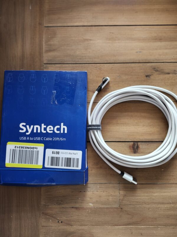 Syntech Link Cable 20 FT Compatible with Meta/Oculus Quest 3, Quest2/Pro/Pico4 Accessories and PC/Steam VR, High Speed PC Data Transfer, USB 3.0 to USB C Cable for VR Headset | EZ Auction