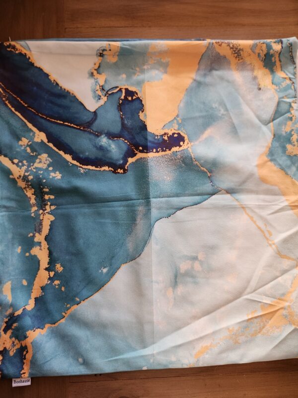 ***Not Exact to Photo, 2 Pack***Throw Pillowcase Classical Pillow Case Blue and Gold Liquid Marble Texture Lightweight Standard Pillow Case No Pillow Insert Perfect for Sofa Bedroom Living Room Geometry Home Decor | EZ Auction