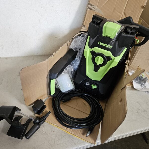 ***USED***PowRyte Electric Pressure Washer, Foam Cannon, 4 Different Pressure Tips, Power Washer, 3800 PSI 2.4 GPM | EZ Auction