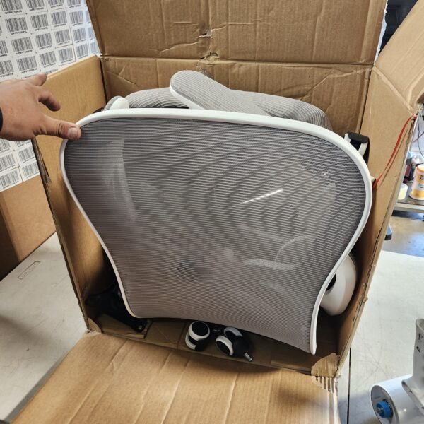 *** USED *** Panana Ergonomic Office Chair High Back Mesh Back Adjustable Headrest Flip-up Padded Armrest Swivel Rolling Desk Chair (Grey) | EZ Auction