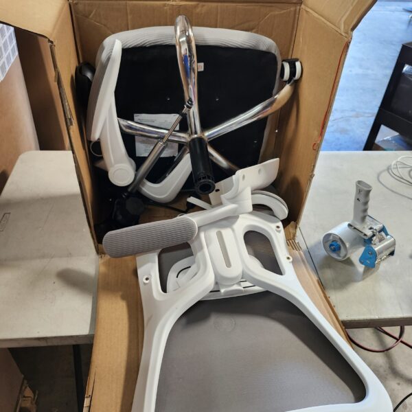 *** USED *** Panana Ergonomic Office Chair High Back Mesh Back Adjustable Headrest Flip-up Padded Armrest Swivel Rolling Desk Chair (Grey) | EZ Auction