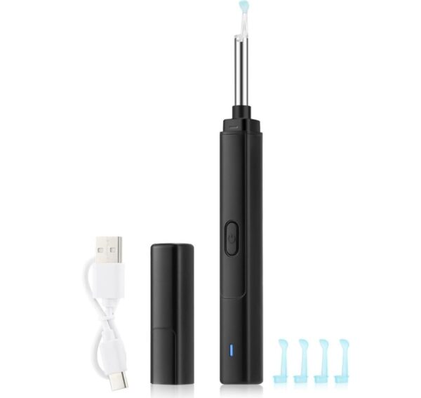 ***COLOR MAY VARY FROM BLACK AND WHITE***Kawlity 1 Set Wireless Otoscope White Wireless WiFi Wax Remover Otoscope Ear Camera | EZ Auction