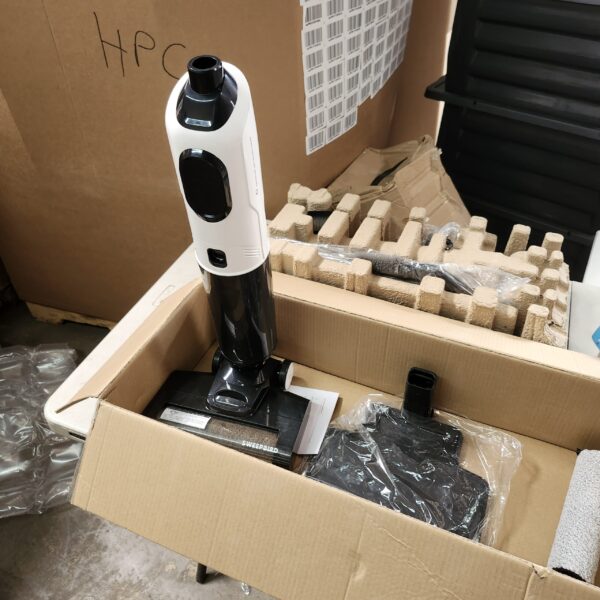 *** USED *** Cordless All in One Wet-Dry Vacuum Cleaner and Mop, Scrubbing and Mopping Cleaning Machine with Intelligent Control and Self-Cleaning System, Multi-Surface Cleaning (White) | EZ Auction