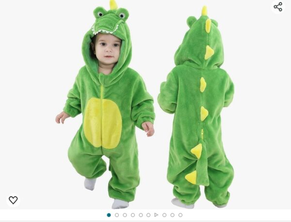 TONWHAR Kids' And Toddlers' Infant Tiger Dinosaur Animal Fancy Dress Costume Outfit Hooded Romper Jumpsuit | EZ Auction