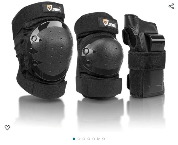 JBM Adult & Kids Knee Pads Elbow Pads Wrist Guards 3 in 1 Protective Gear Set for Skateboarding, Skating, Inline Skating, Roller Skating, Scooter, Biking and Multi-Sports | EZ Auction