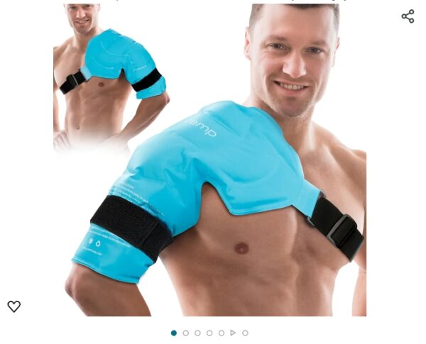 Comfytemp Shoulder Ice Pack Rotator Cuff Cold Therapy Wrap, FSA HSA Eligible, Large Ice Packs for Injuries Reusable Gel, Instant Cold Compression Brace for Shoulder Pain Relief, Recovery After Surgery | EZ Auction