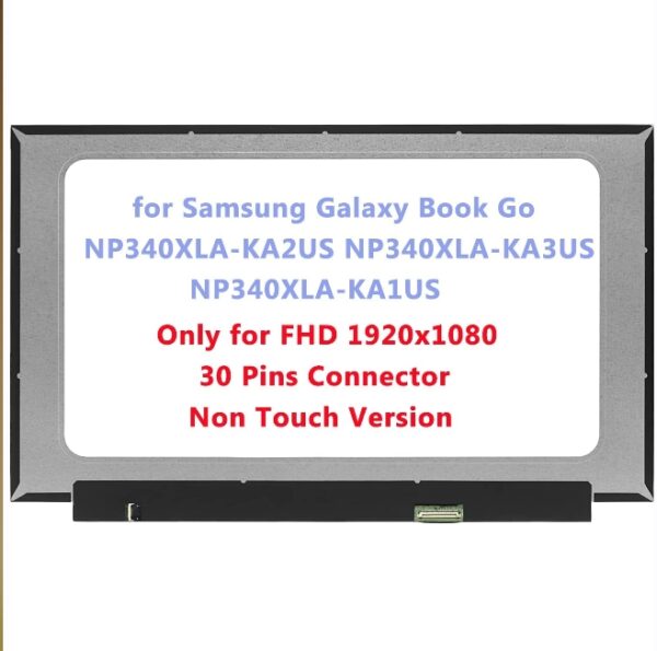 14.0" Replacement for Samsung Galaxy Book Go NP340XLA-KA2US NP340XLA-KA3US NP340XLA-KA1US N140HCA-EAC LCD Screen Replacement Display Panel FHD 1920x1080 (Only for Non Touch) | EZ Auction