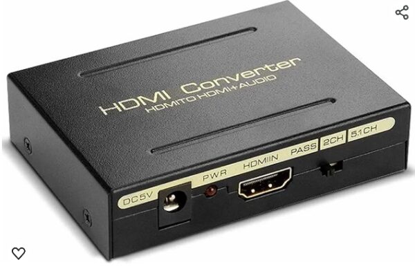 [HDMI Audio Extractor Converter] 4K 60Hz 1080P HDMI to HDMI Audio Splitter with SPDIF Output and RCA Supports HDMI 2.0, 18Gpbs Bandwidth, HDCP 2.2, Dolby Digital/DTS Pass-Through CEC | EZ Auction