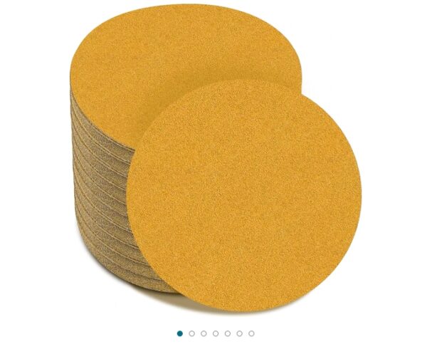 6 Inch - No Hole Hook and Loop Sanding Discs 120 Grit, Random Orbital Sandpaper for Automotive and Woodworking - 100 Pack | EZ Auction