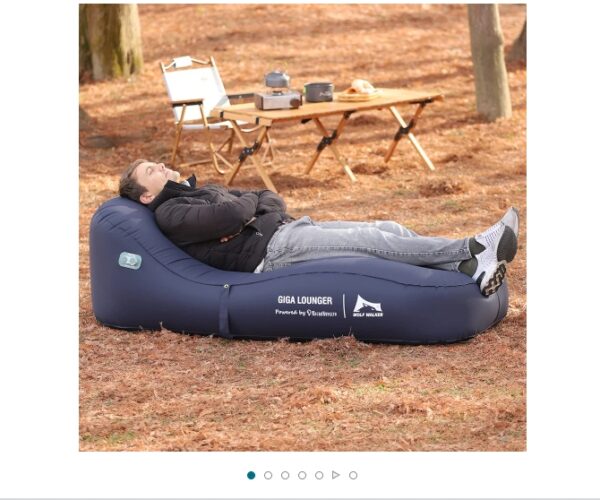 WOLF WALKER Automatic Inflatable Lounger Inflatable Sofa Chair Electric Pump & Power Bank Blow Up Couch for Camping Traveling Outdoor Hiking Picnic Backyard Beach Chair | EZ Auction