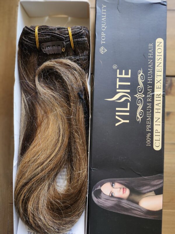 YILITE Tape in Hair Extensions Real Human Hair 18 inches Straight Hair Balayage Medium Brown Roots Fading to Medium Brown and Strawberry Blonde 50g 20pcs | EZ Auction