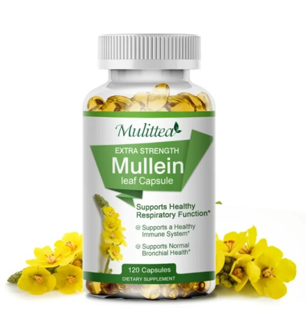 BB 01/2026** Mulittea Mullein Leaf Capsules Herbal Supplement Supports Respiratory Function Health,120 Count | EZ Auction