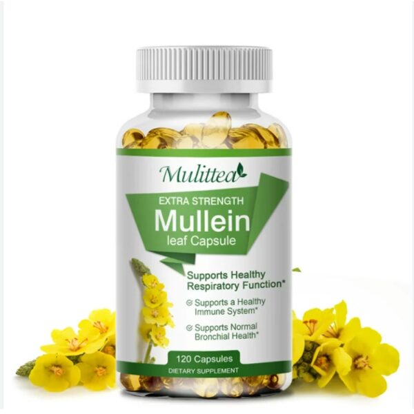 BB 01/2026** Mulittea Mullein Leaf Capsules Herbal Supplement Supports Respiratory Function Health,120 Count | EZ Auction