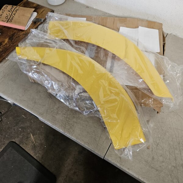 *** 2015-2023 Dodge Charger SRT/Scat *** FREEMOTOR802 Compatible with 2015-2023 Dodge Charger SRT/Scat Pack Models Front Bumper Lip Protector Yellow 2-pc Set | EZ Auction