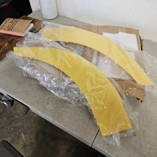 *** 2015-2023 Dodge Charger SRT/Scat *** FREEMOTOR802 Compatible with 2015-2023 Dodge Charger SRT/Scat Pack Models Front Bumper Lip Protector Yellow 2-pc Set | EZ Auction