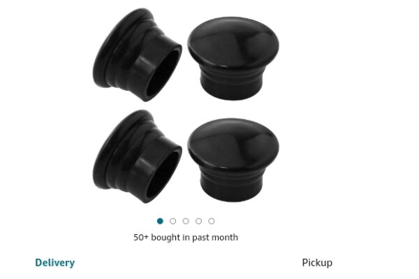 Window Curtain Rod Cap 4PCS Black Plastic Curtain Pole End Plug Caps Window Rod Stoppers for 28mm/ 1.1inch Diameter Curtain Rods | EZ Auction