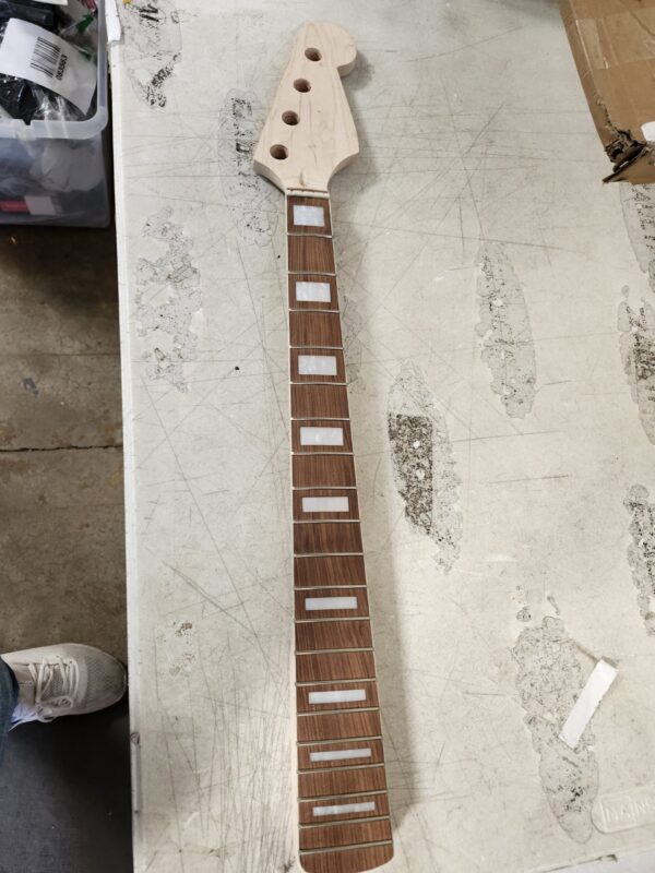 Baritone guitar neck Maple Neck for 22 fret 24 inch Rosewood Fretboard with binding Block Inlay | EZ Auction