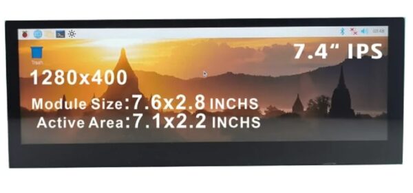 7.4 Inch 1280x400 Touchscreen Monitor HDMI Capacitive LCD Display Speaker Case for RPI 4B 3B+ 3B 3A+ 2B B+ | EZ Auction