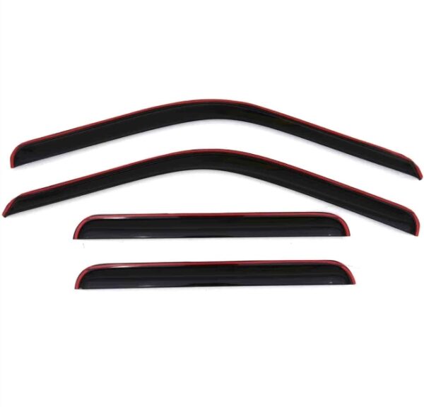 In-Channel Ventvisor / Rain Guards | Fits 1999 - 2016 Ford F-250/F-350/F-450/F-550 Super Duty SuperCrew- Smoke, 4 pcs. | 194953 | EZ Auction