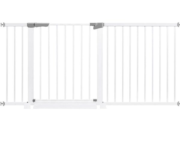 Baby Gate for Stairs, Auto Close Safety Baby Gates, Extra Tall and Wide Child Gate, Easy Walk Thru Durability Dog Gates for The House, Doorways. Pressure Baby Gate for Dogs Indoor. | EZ Auction