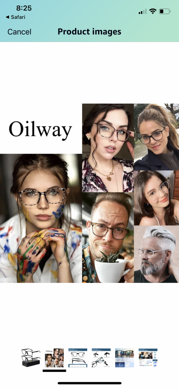 ***NOT EXACT MODEL***Oilway Blue-Light Blocking Glasses Computer Reading/Gaming/TV/Phones Glasses Fashion Anti Eyestrain UV Glasses for Women Men | EZ Auction