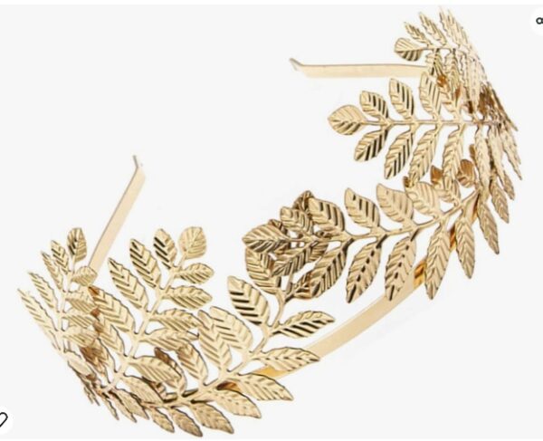 Goddess Leaf Headband Leaves Crown Tiara Greek Goddess Headband Wedding Headpiece for Women Girls (Golden) | EZ Auction