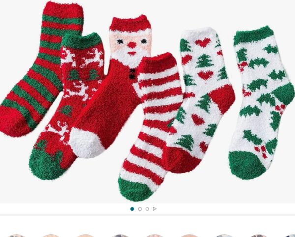 American Trends Womens Christmas Fuzzy Socks Winter Warm Cozy Socks Soft Fluffy Athletic Socks for Women - Copy | EZ Auction