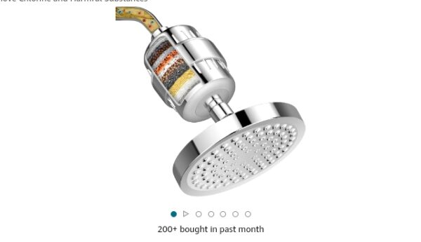 FEELSO Shower Head and 15 Stage Shower Filter, High Output Hard Water Softener Showerhead with Filter Cartridge for Hard Water Remove Chlorine and Harmful Substances | EZ Auction