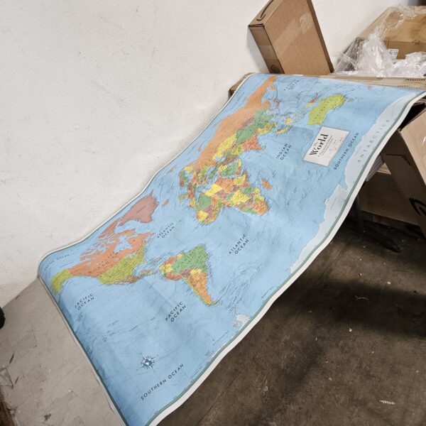 Swiftmaps 32" x 50" RMC Large World Wall Map Poster - Laminated Rolled (32x50 Signature World) | EZ Auction