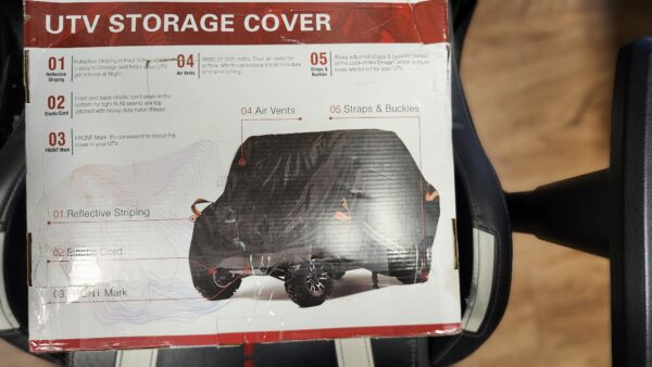 ***LxWxH:126INx65INx73***NEVERLAND UTV Cover Heavy Duty Ranger Cover Waterproof 4-6 Seater Side by Side Covers 4 Door All Weather Storage with Reflective Strip Compatible with Polaris RZR General Can-Am Yamaha SxS | EZ Auction