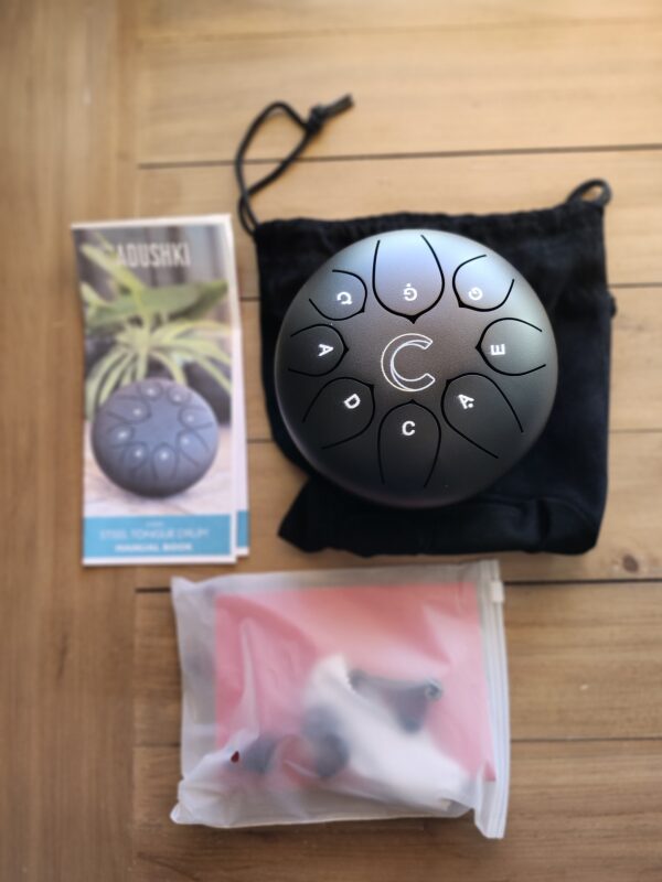 Stainless Steel Tongue Drum Set: Handpan Drum for Adults and Kids, Hapi Pan Drum Instrument for Meditation, Yoga, Relaxation, Healing, and An Unique Gift. Increase mindfulness. Deep Sound | EZ Auction