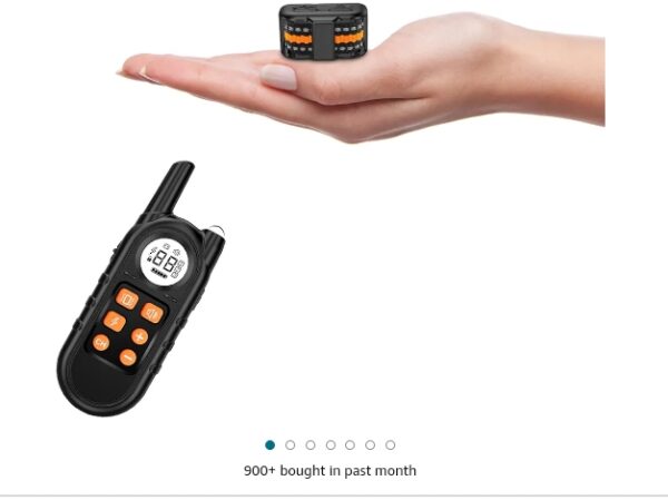 Tiniest Dog Shock Collar, Lightest Dog Training Collar with Remote for Small Dogs 5-15lbs & Medium Large Dogs/Puppies, Waterproof, Rechargeable, 1300ft Range (Orange) | EZ Auction