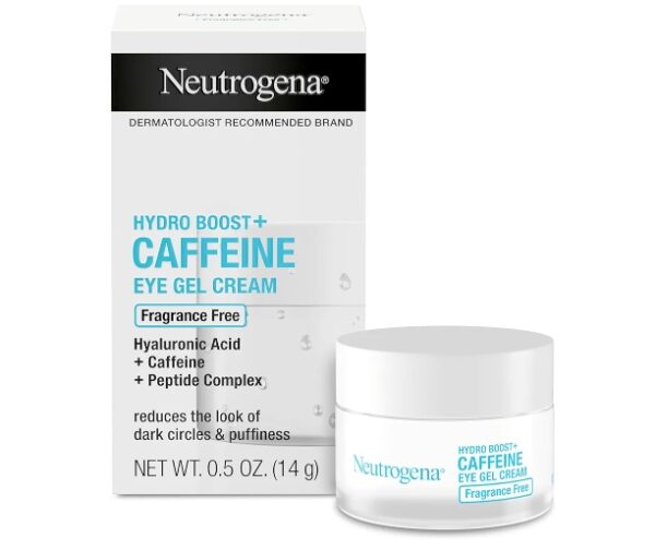 Neutrogena Hydro Boost + Eye Cream for Dark Circles & Puffiness, Under Eye Cream with Caffeine, Hyaluronic Acid and Peptides, Fragrance Free, 0.5 oz | EZ Auction