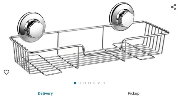 ARCCI Powerful Suction Cup Shower Caddy, Bath Shelf Storage Combo Organizer Basket for Bathroom & Kitchen, Rustproof Stainless Steel | EZ Auction