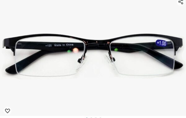 Premium Metal Half Rim Reading Glasses With Anti-reflective AR Coating Spring Hinge Reader | EZ Auction