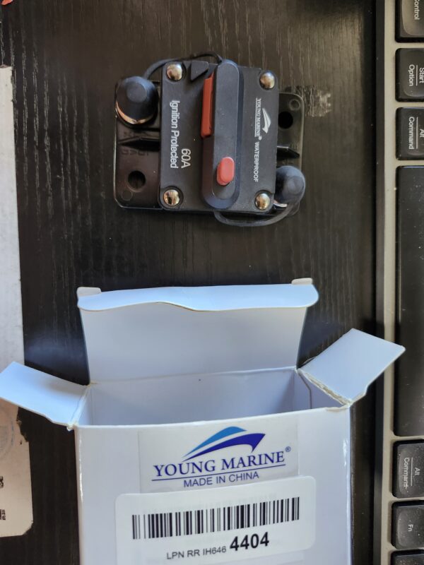 Young Marine Circuit Breaker for Boat Trolling with Manual Reset,Water Proof,12V- 48V DC | EZ Auction