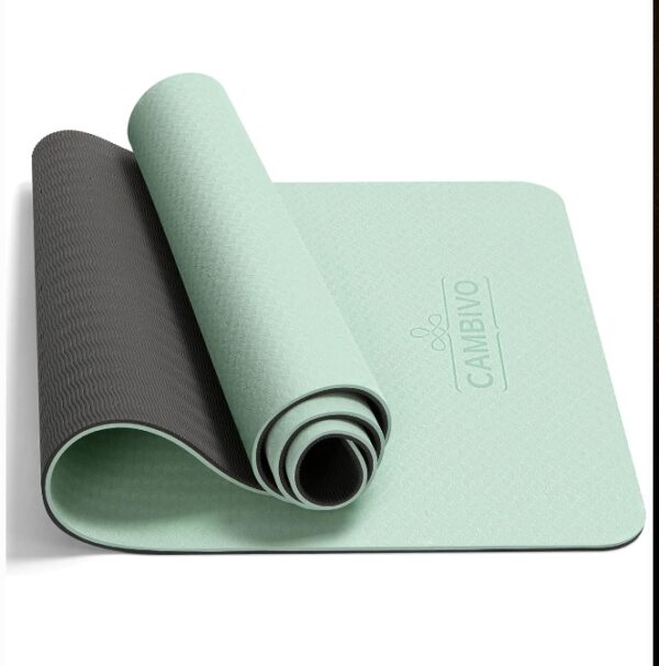 ***USED***CAMBIVO Yoga Mat for Women Men Kids, 1/3 & 1/4 & 2/5 Inch Extra Thick Yoga Mat Non Slip, 72" x 24" TPE Yoga Mats, Workout Mat with Carrying Strap for Yoga, Pilates and Floor Exercises | EZ Auction