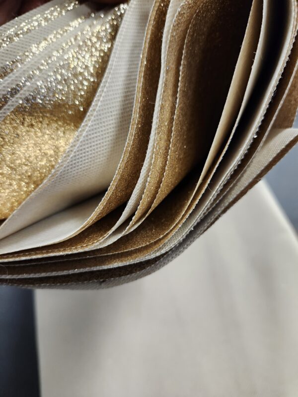 ***UKNOWN LENGTH***Fine Glitter Letters Sequins Faux Leather for Making Handbag Earrings - (Item:1Y1094969016) | EZ Auction