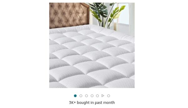 Bedding Quilted Fitted Full Mattress Pad Cooling Breathable Fluffy Soft Mattress Pad Stretches up to 21 Inch Deep, Full Size, White, Mattress Topper Mattress Protector | EZ Auction