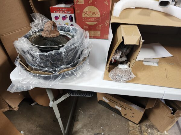 Pots and Pans Set Non Stick, Ceramic Cookware Set Kitchen Cooking Sets Induction Granite Pot and Pan w/Frying Pans, Saucepans, Casserole, Non-Toxic, PTFE/PFOA/PFOS-Free, Black | EZ Auction