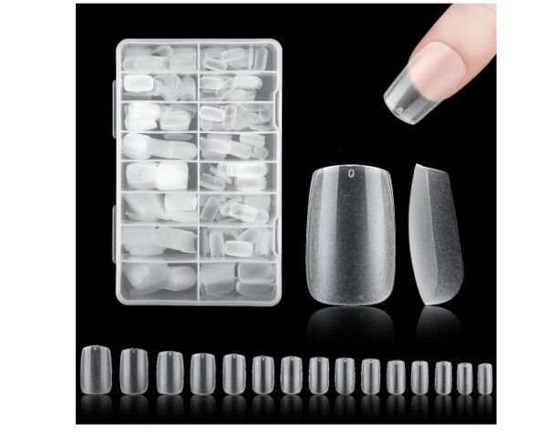 PMMA False Press on Nails Long, 450pcs Pre-Etched Soft Gel Clear Matte Nail Tips 2mm Ultra Thin Full Cover Fake Nail Tips for Extension Nart Salon or Home DIY Nail Art, 15 Sizes(Square) | EZ Auction