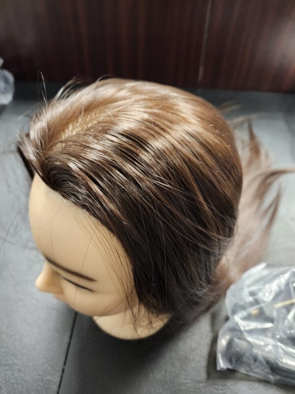 Traininghead 20-22" Female 100% Human Hair Mannequin Head Hair Styling Training Head Cosmetology Manikin Head Doll Head for Hairdresser with Free Clamp (brown)（14-16'' ） | EZ Auction