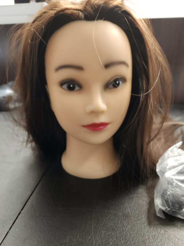 Traininghead 20-22" Female 100% Human Hair Mannequin Head Hair Styling Training Head Cosmetology Manikin Head Doll Head for Hairdresser with Free Clamp (brown)（14-16'' ） | EZ Auction